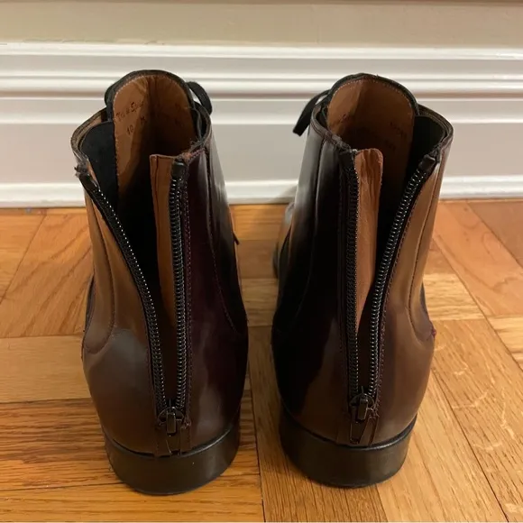 Mezlan Size 10 M Affleck Burgundy Leather Spain Dress Boots Shoes MEN'S