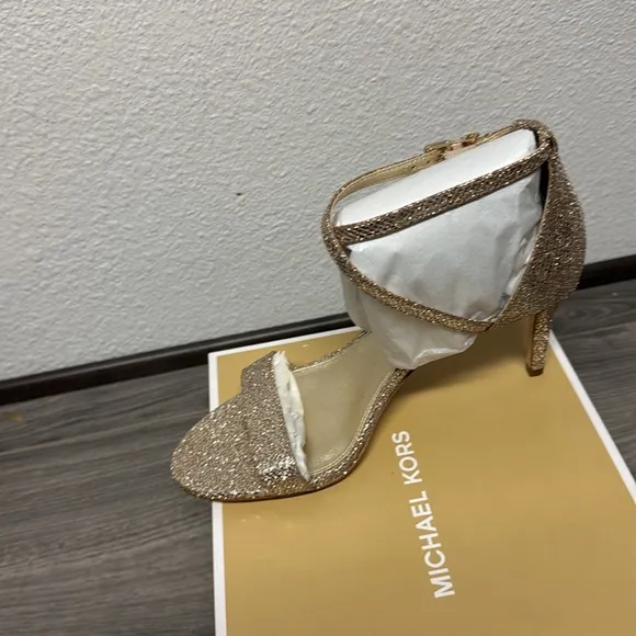 Michael Kors Ava Mid Sandal Glitter Mesh