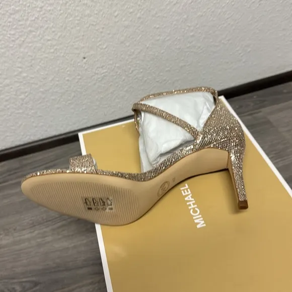 Michael Kors Ava Mid Sandal Glitter Mesh