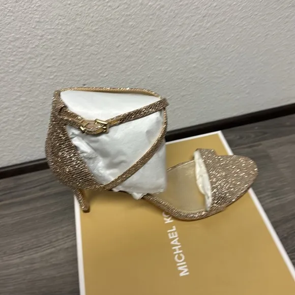 Michael Kors Ava Mid Sandal Glitter Mesh