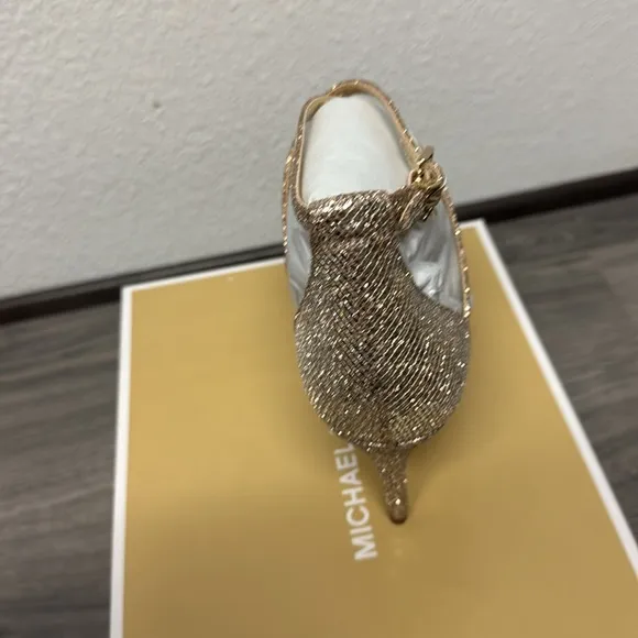 Michael Kors Ava Mid Sandal Glitter Mesh