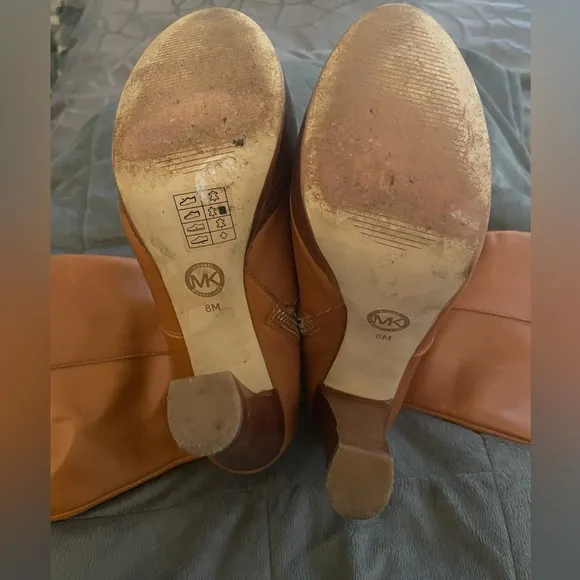 Michael Kors camel leather boots. Size 8.