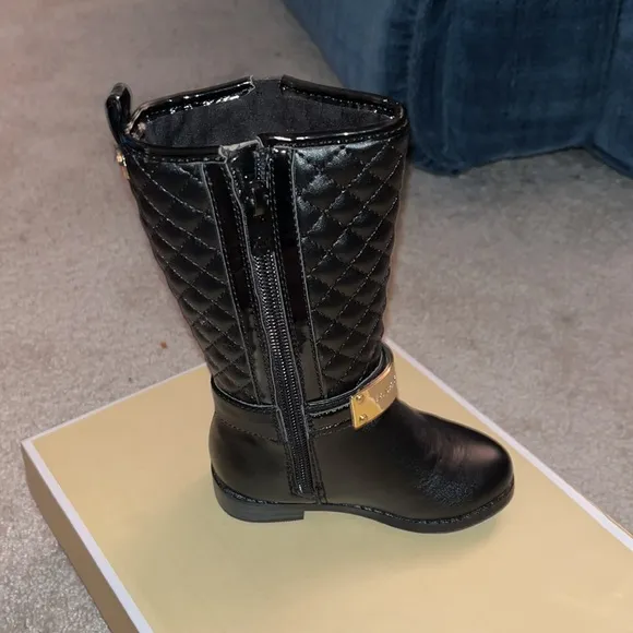 Michael Kors Kendra black boots shoes new Toddlers Girls