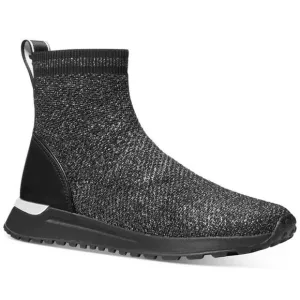 Michael Kors MK Bodie Black Metallic Bootie Boots Sneakers Shoes 6, 6.5 7.5 NEW
