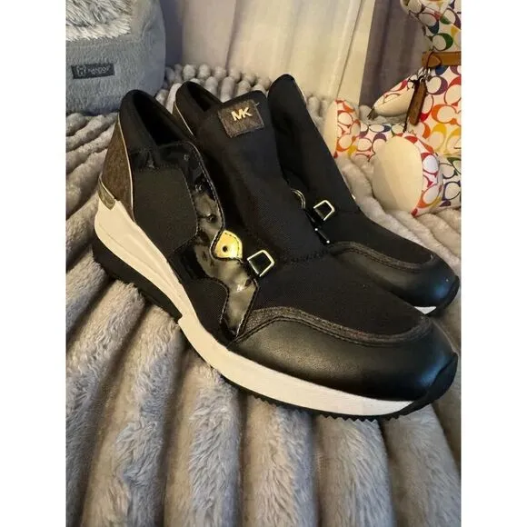 Michael kors mk LIvi trainer wedge sneakers fashion sz 10