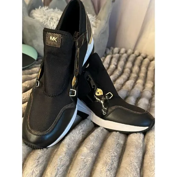 Michael kors mk LIvi trainer wedge sneakers fashion sz 10