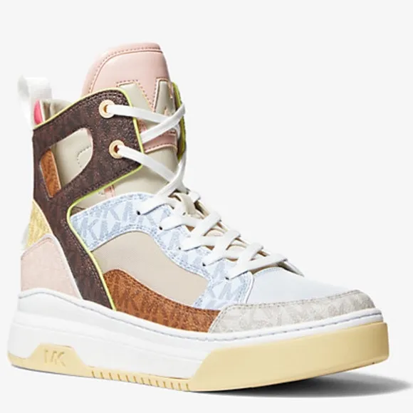 Michael Kors NWT Matson Color block logo High-Top Sneakers