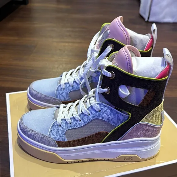 Michael Kors NWT Matson Color block logo High-Top Sneakers