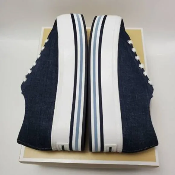 Michael Kors Ronnie Denim Platform Low Top Sneaker Size 9.5