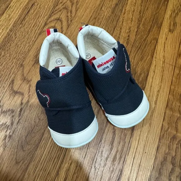 Miki House My First Walker Toddler Shoes Navy Blue (Size 6 / 13 cm)