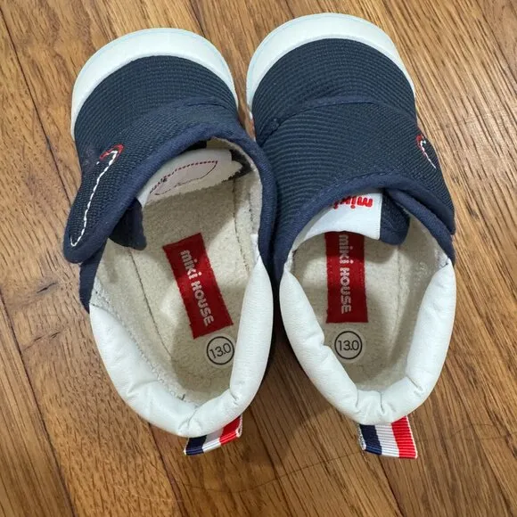 Miki House My First Walker Toddler Shoes Navy Blue (Size 6 / 13 cm)