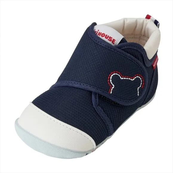 Miki House My First Walker Toddler Shoes Navy Blue (Size 6 / 13 cm)
