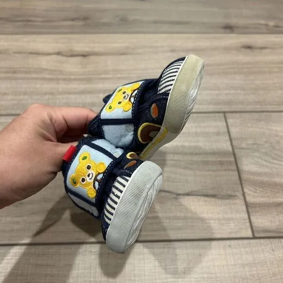 Miki House Unisex Driving Cars Second Shoes in Indigo Size 6 (13 cm)