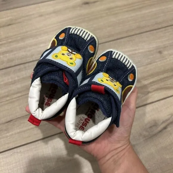 Miki House Unisex Driving Cars Second Shoes in Indigo Size 6 (13 cm)