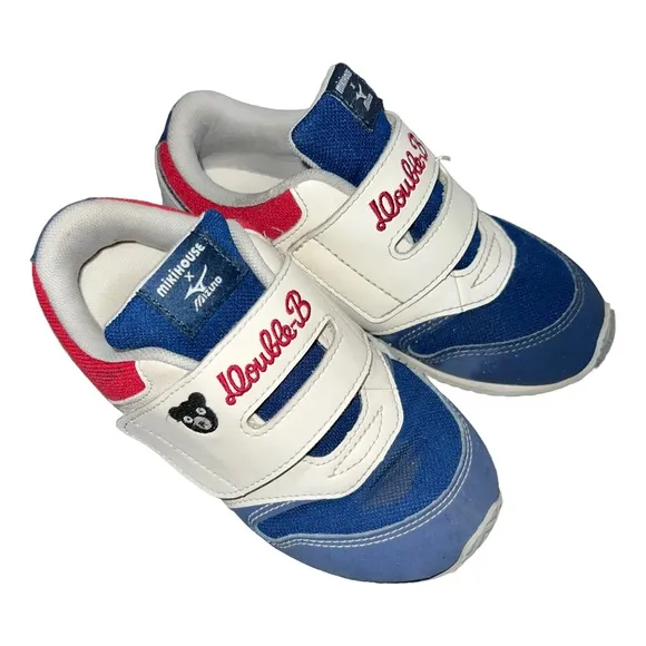 Miki House X Mizuno Double B Baby Shoes Size 13 (19cm) Multicolored Sneakers