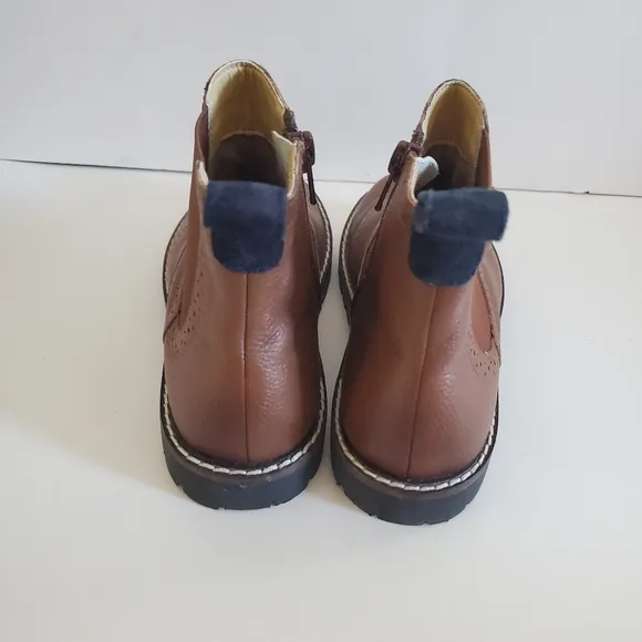 Mini Boden Chelsea Brown Leather Boots Kids Size 13