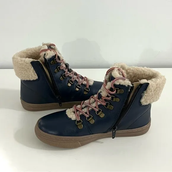 Mini Boden Lace Up Leather Boots Size 34