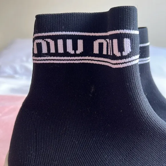 Miu Miu High Top Sock Sneakers
