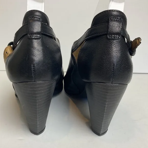 Miz Mooz New York City Margo Genuine Leather Peep Toe Heels Black EU41 US9.5-10