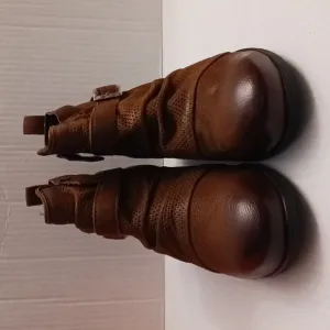 Miz Mooz Suzy size 42(11W) women's leather hazlenut brown ankle boots.