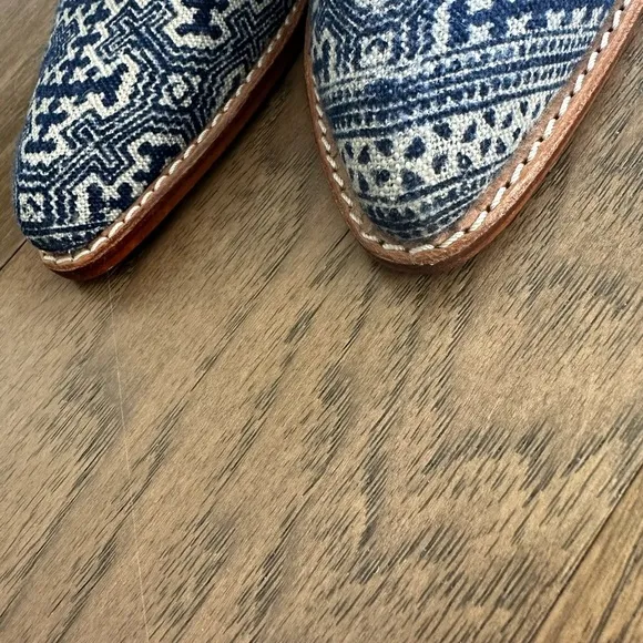 Momo New York Tile Mosaic Indigo Western Boots x Anthropologie