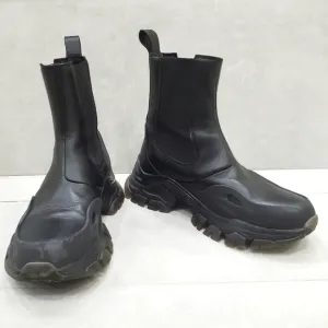 Moncler Genius Chelsea Boots size 40 US men's 7 women's 9 black leather lug sole