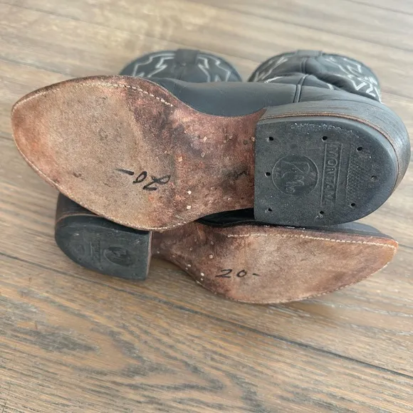 Montana Leather Boots Size 8 1/2