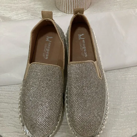 Muguan Silver Slip-On Shoes