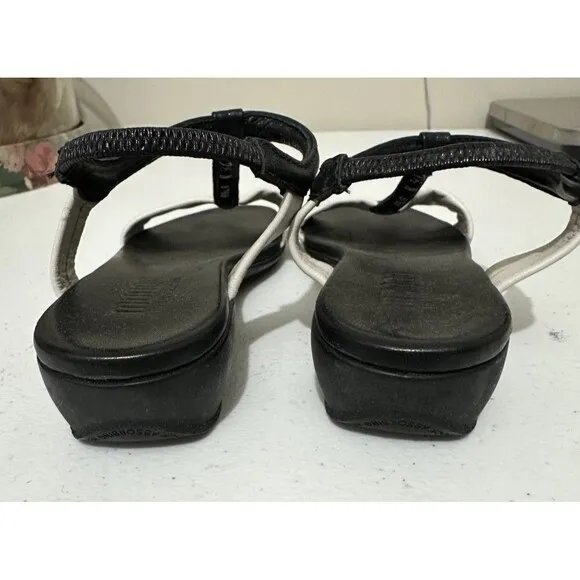 Munro Faran Sandals Black Off White Women’s 7.5M Custom Made Shoes