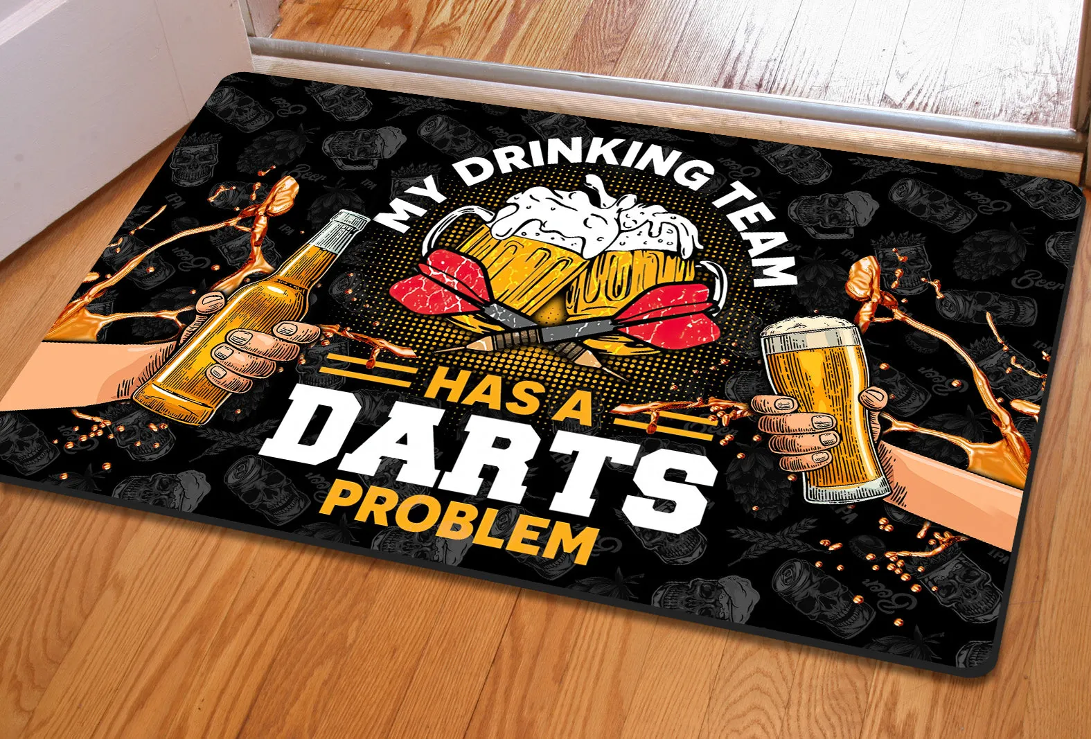 My Drinking Team Has A Darts Problem Doormat Gift For Darts Player