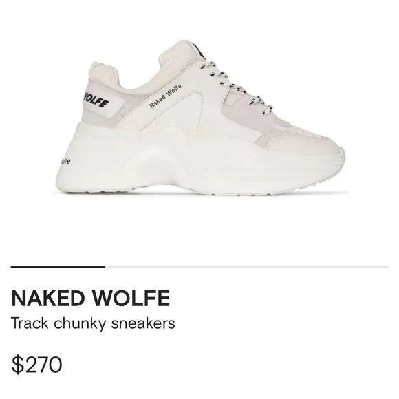 Naked Wolfe white platform sneakers