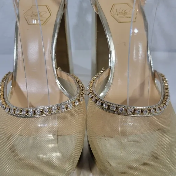 Nalebe by Amina Means  Gold Mesh Platforms Sz EU 36.5/US 5.5