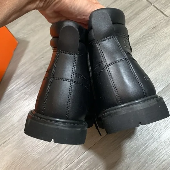National Black Leather Composite Toe Electric Hazard Boots New in Box Size 10