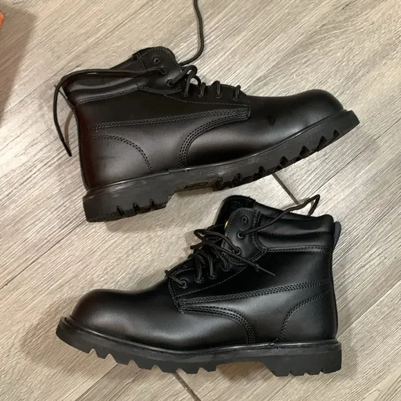 National Black Leather Composite Toe Electric Hazard Boots New in Box Size 10