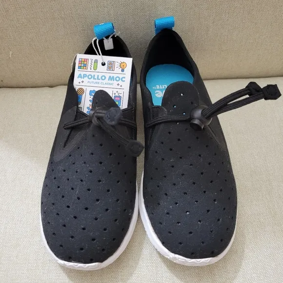 Native Kids Apollo Moc Black Shoes