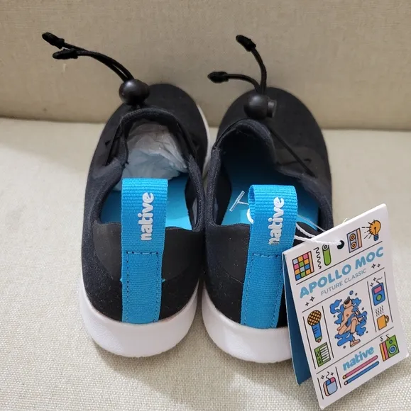 Native Kids Apollo Moc Black Shoes