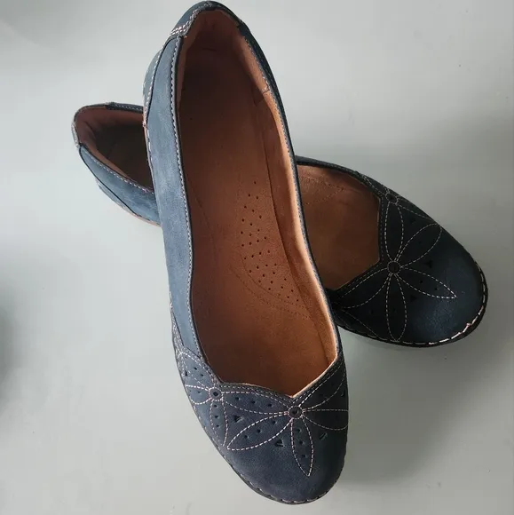 Naturalizer EUC Kipper Teal Blue Suede Size 12W Leather Loafer Flats Shoes