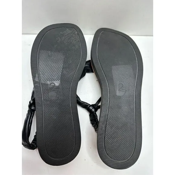 Naturalizer Sandals Womens Size 8 Black Leather Slingback Slip On Shoes