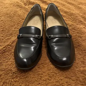 Naturalizer Women's Naples Model Slip On Block Heel Loafer Shoes Size 9W Black