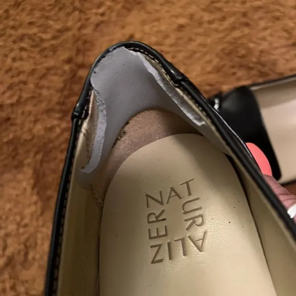 Naturalizer Women's Naples Model Slip On Block Heel Loafer Shoes Size 9W Black