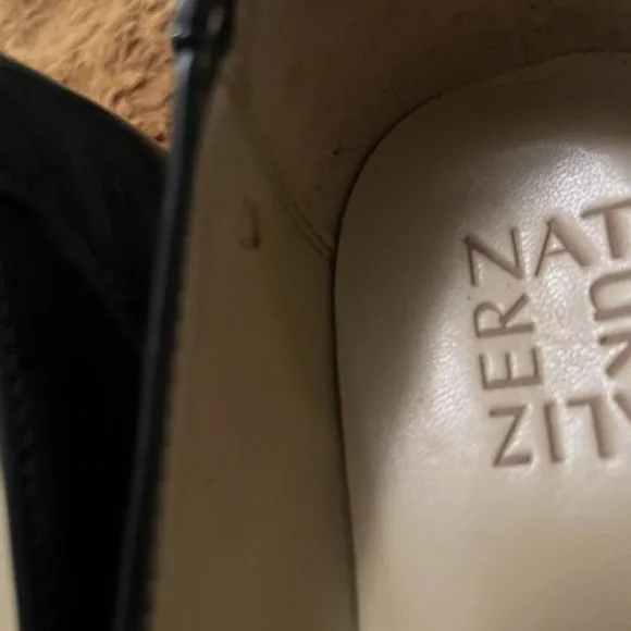 Naturalizer Women's Naples Model Slip On Block Heel Loafer Shoes Size 9W Black