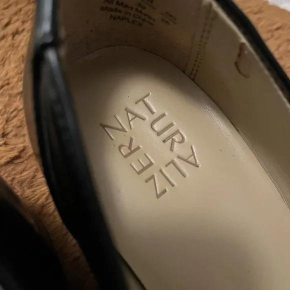 Naturalizer Women's Naples Model Slip On Block Heel Loafer Shoes Size 9W Black