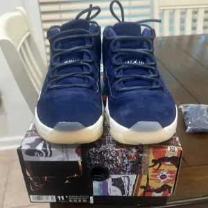 Navy Blue High-Top Sneakers