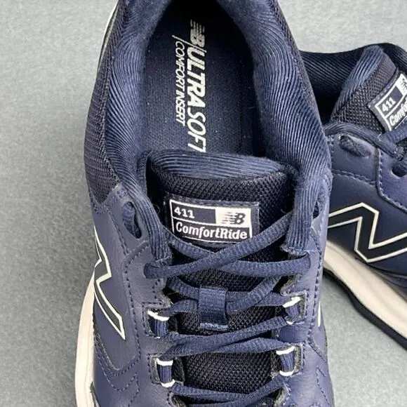 NB New Balance 411 Walking Shoes Sneakers Mens 7 Blue Comfort Ride New MA411LB1
