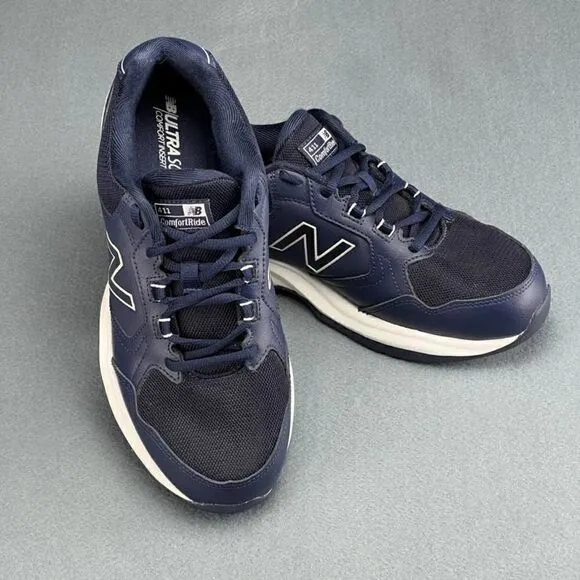 NB New Balance 411 Walking Shoes Sneakers Mens 7 Blue Comfort Ride New MA411LB1