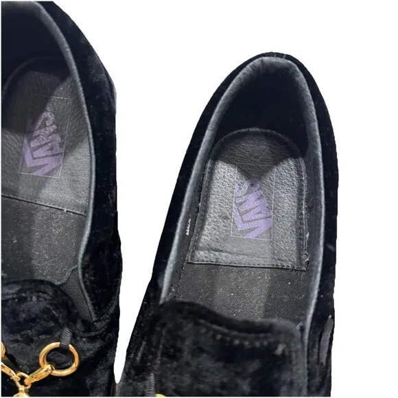 Needles X Vans Classic Slip-On Black Velvet Size M9/W10.5