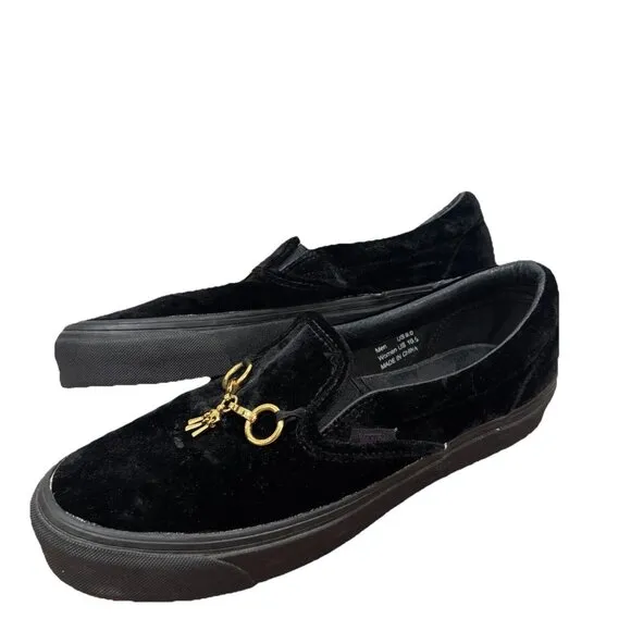 Needles X Vans Classic Slip-On Black Velvet Size M9/W10.5