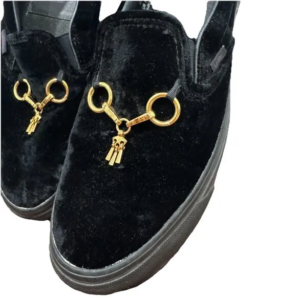 Needles X Vans Classic Slip-On Black Velvet Size M9/W10.5