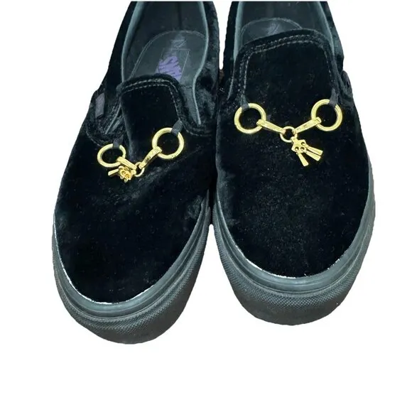 Needles X Vans Classic Slip-On Black Velvet Size M9/W10.5