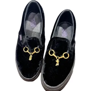 Needles X Vans Classic Slip-On Black Velvet Size M9/W10.5